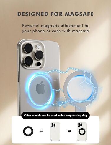Magnetic Phone Selfie Mirror, iPhone 15 14 13 Pro Max Plus Mag Safe Cases,Selfie Monitor Screen Mirror,Convex Wide Angle Mirror for Vlogging/Video Recording in Kuwait