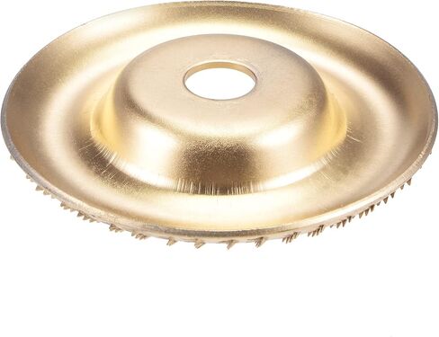 uxcell Grinder Shaping Disk 3.9" Wood Flat Grinding Wheel Hardened #45 Steel Abrasive Disk, Carving Tool for Woodworking Golden in Saudi Arabia
