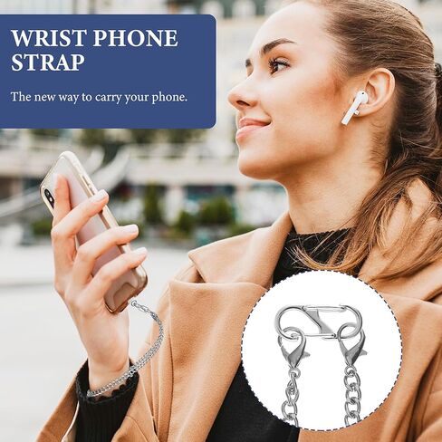 مجموعة حبل للهاتف الخلوي من amaxiu، حزام سلسلة هاتف معدني مقاس 63 بوصة مع حزام معصم 11.8 بوصة، حبل طويل قابل للتعديل برقبة الهاتف مع وسادات حبل حماية للهاتف من السقوط للرجال والنساء ومحفظة الهواتف الذكية in Kuwait