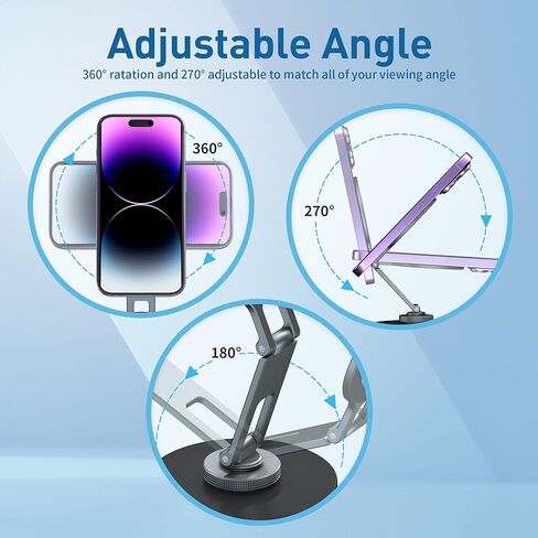 Magnetic Phone Tripod Mount - Phone Tripod Adapter with 1/4" Screw Hole, 360° Rotates and 180° Tilts Adjustable Phone Stand for MagSafe iPhone 12 13 14 15 All Series, Camera and Selfie Stick in Kuwait