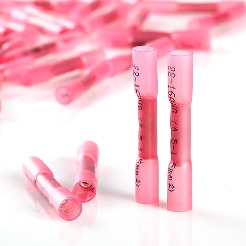 10pcs Heat Shrink Butt Connectors Car Audio Power Ground Terminals (8 AWG) in Saudi Arabia
