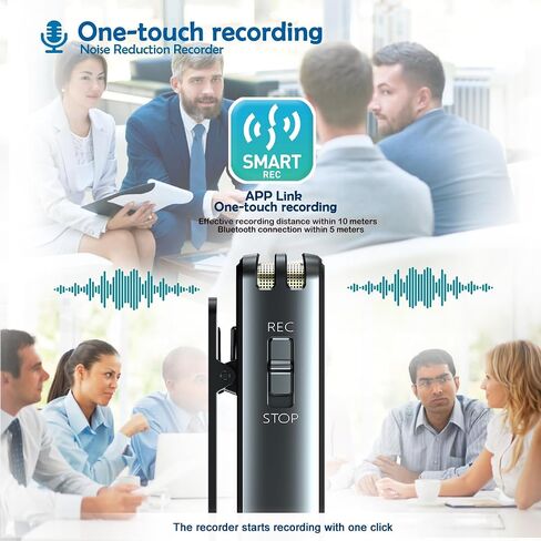 128GB Voice Recorder, Voice Recorder with Playback/APP, Capacity is 1600 Hrs Digital Voice Recorder,Mini Voice Recorder for Lectures, Meetings,Cars,Interviews,Class(Memory-128GB) in Saudi Arabia