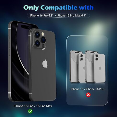 imluckies [3 Pack Camera Lens Protector for iPhone 16 Pro & iPhone 16 Pro Max, 9H Tempered Glass, Anti-Scratch, HD Clear, Case Friendly, 4 Built-in Night Circles [Night Shooting Mode] in Saudi Arabia