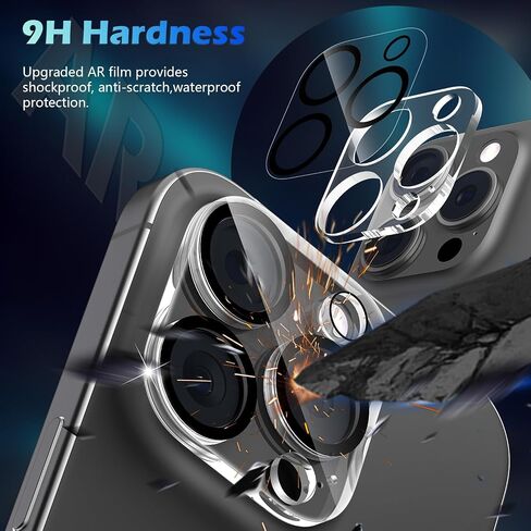 imluckies [3 Pack Camera Lens Protector for iPhone 16 Pro & iPhone 16 Pro Max, 9H Tempered Glass, Anti-Scratch, HD Clear, Case Friendly, 4 Built-in Night Circles [Night Shooting Mode] in Saudi Arabia