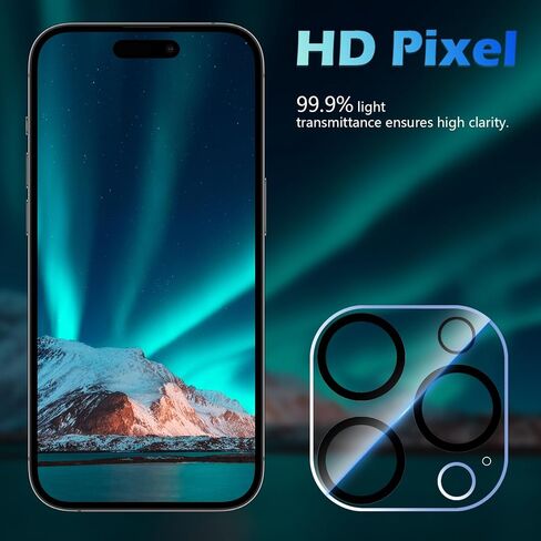 imluckies [3 Pack Camera Lens Protector for iPhone 16 Pro & iPhone 16 Pro Max, 9H Tempered Glass, Anti-Scratch, HD Clear, Case Friendly, 4 Built-in Night Circles [Night Shooting Mode] in Saudi Arabia