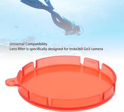 Underwater Dive Lens Filters for Go3 Camera, Compatibility, Color Rendition, Calibration Color, Multifunctional, High Transparency (Red) in Saudi Arabia