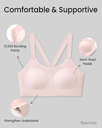 Training Bras for Girls Seamless Teen Girl Bras Ultra Soft Crossback Light Sport Bras Fixed Pads Invisible Teen Bras in Saudi Arabia