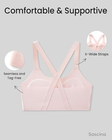 Training Bras for Girls Seamless Teen Girl Bras Ultra Soft Crossback Light Sport Bras Fixed Pads Invisible Teen Bras in Saudi Arabia