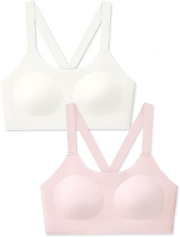 Training Bras for Girls Seamless Teen Girl Bras Ultra Soft Crossback Light Sport Bras Fixed Pads Invisible Teen Bras in Saudi Arabia
