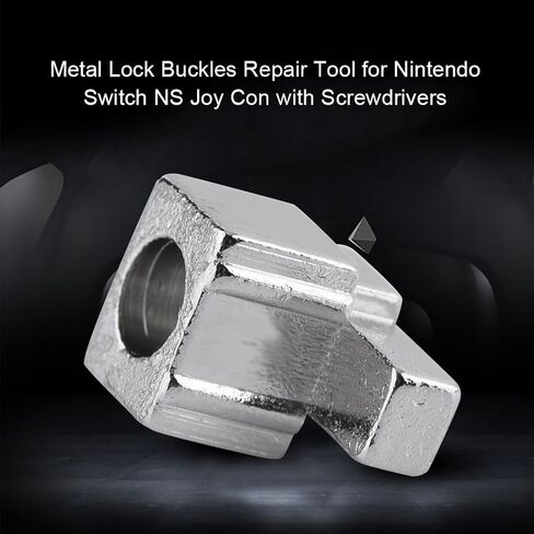 طقم إصلاح مشبك القفل المعدني للتبديل NS Joy-Con DIY أدوات إصلاح مفك البراغي مجموعة أدوات قفل مشبك معدني وحدة تحكم نينتندو تتضمن 4 × أبازيم قفل معدنية 2 × مفكات براغي in Saudi Arabia