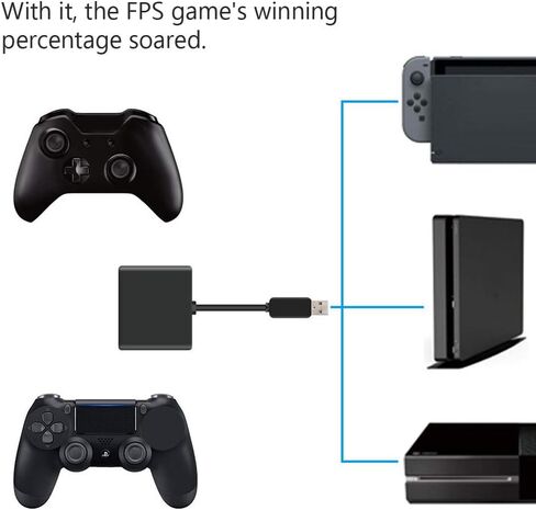 Keyboard and Mouse Adapter, Plug and Play Game Controller Adapter High Sensitivity Mouse and Keyboard Converter For / One/N Switch Without Delay in Saudi Arabia