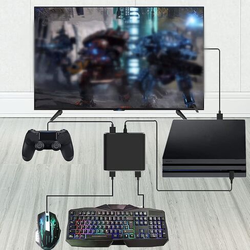 Keyboard and Mouse Adapter, Plug and Play Game Controller Adapter High Sensitivity Mouse and Keyboard Converter For / One/N Switch Without Delay in Saudi Arabia