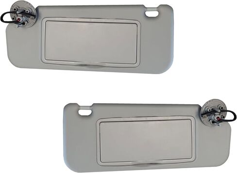 Sun Visor Fits for Chevy Cruze 2011-2016 Pair Set Left+Right Gray Titanium Three Screws 2MPLASTIC (Gray) in Saudi Arabia