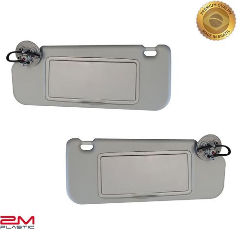 Sun Visor Fits for Chevy Cruze 2011-2016 Pair Set Left+Right Gray Titanium Three Screws 2MPLASTIC (Gray) in Saudi Arabia