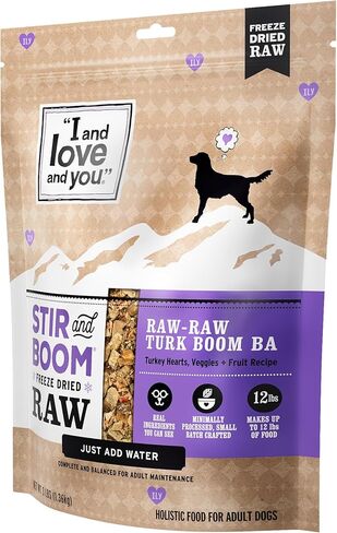 "I and love and you" Stir and Boom Dehydrated Freeze Dried Raw Dog Food, Raw Raw Chick Boom Ba, Chicken Recipe, Grain Free, No Fillers, Real Meat, 1 lb Bag in Kuwait