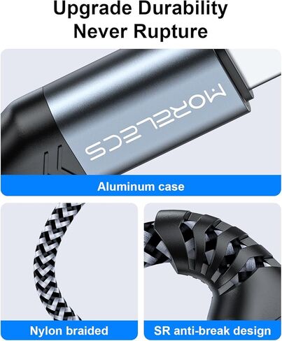 USB C to 3.5mm Audio Adapter Aux to USB C - USB Type C to 3.5mm Female Headphone Jack Adapter Compatible with iPhone 15 Plus/15 Pro Max, Galaxy S24 S23 S22 S21, Pixel, MacBook in Kuwait