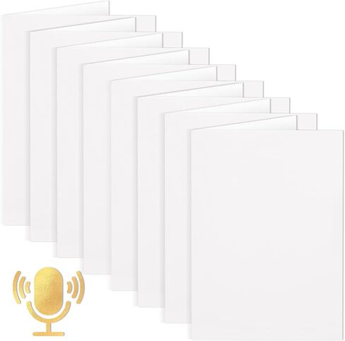 8 Pcs Voice Recordable Greeting Card 30 Seconds Talking DIY Greeting Card, Record and Send Your own Custom Voice Message, Music or Sound Effects in Saudi Arabia