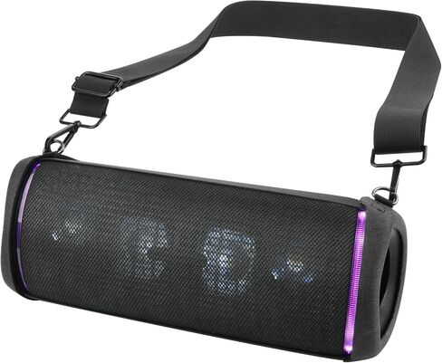 TXEsign Travel Carrying Case for Sony SRS-XB43 Extra BASS Wireless Bluetooth Speaker, EVA Case Replacement Protective Cover w Shoulder Strap for Sony Speaker (Black) in Saudi Arabia