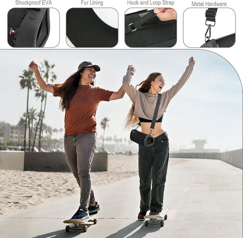 TXEsign Travel Carrying Case for Sony SRS-XB43 Extra BASS Wireless Bluetooth Speaker, EVA Case Replacement Protective Cover w Shoulder Strap for Sony Speaker (Black) in Saudi Arabia