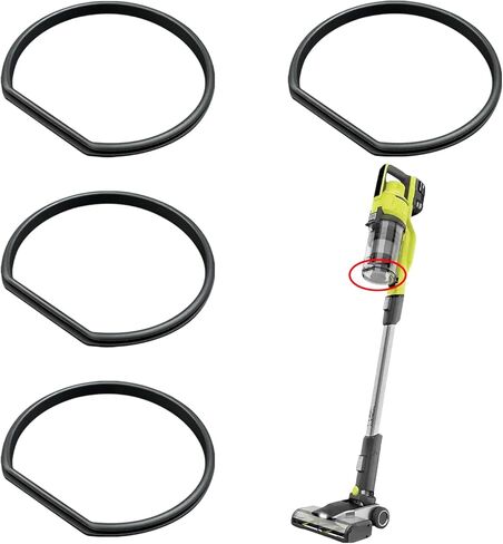 4 قطع حشية بديلة متوافقة مع غطاء صندوق الغبار المكنسة الكهربائية Ryobi 18 فولت PBLSV717 PCL720K PBLSV716K، نماذج Ryobi اللاسلكية 18 فولت، حشية مطورة لجزء بديل للمكنسة الكهربائية، أسود in Kuwait