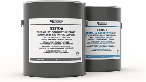 MG Chemicals 832TC-450ML مركب تغليف وتغليف إيبوكسي موصل حراريًا، مجموعة 15 أونصة، أسود in Saudi Arabia