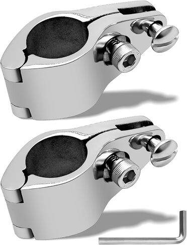 2PCS Bimini Top Jaw Slides for 7/8 Inch or 1 Inch Round Tubing, Heavy Duty Marine 316 Stainless Steel Bimini Top Hardware Fitting, External Eye End Top Hinged Jaw Slides in Kuwait