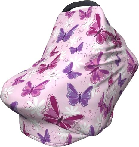Brown Cow Print Western Baby Stuff Car Seat Covers Multi-Use Car Seat Canopy Carrier Cover, Breathable Breastfeeding Cover Boys & Girls in Saudi Arabia