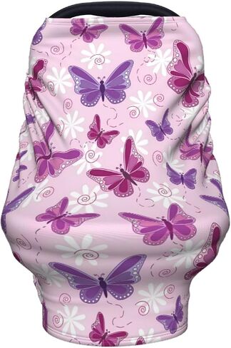 Brown Cow Print Western Baby Stuff Car Seat Covers Multi-Use Car Seat Canopy Carrier Cover, Breathable Breastfeeding Cover Boys & Girls in Saudi Arabia