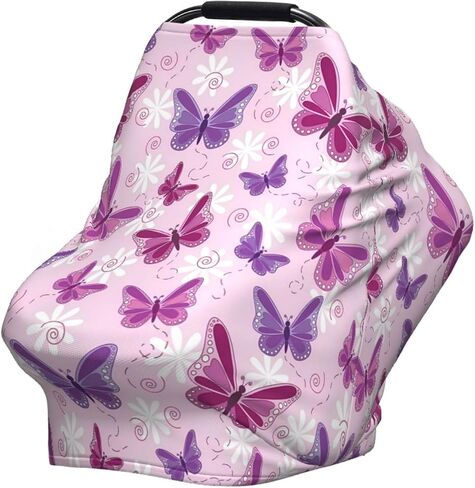 Brown Cow Print Western Baby Stuff Car Seat Covers Multi-Use Car Seat Canopy Carrier Cover, Breathable Breastfeeding Cover Boys & Girls in Saudi Arabia