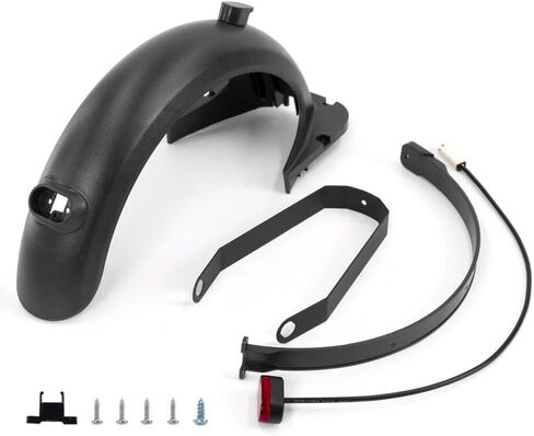 Electric Scooter Rear Fender, Electric Scooter Replacement Rear Mudguard Fender Bracket LED Taillight for Ninebot Max G30/G30LP Electric Scooter Accessories (white) in Saudi Arabia