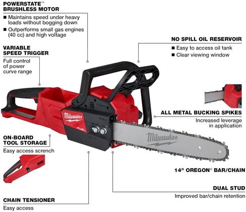 MIlwaukee M18 14 بوصة منشار كهربائي بدون فرشاة ليثيوم أيون 18 فولت (أداة فقط) 2727-20C in Saudi Arabia