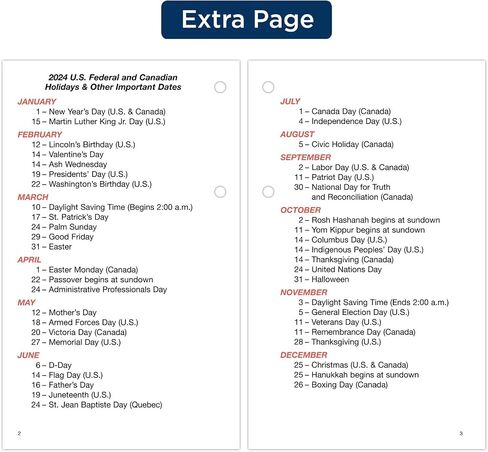 إعادة تعبئة تقويم المكتب AT-A-GLANCE 2025، يوميًا، 4-1/2 بوصة × 7-1/2 بوصة، كبير، أوراق فضفاضة، عداد يوم بوركهارت (E7125025) in Saudi Arabia