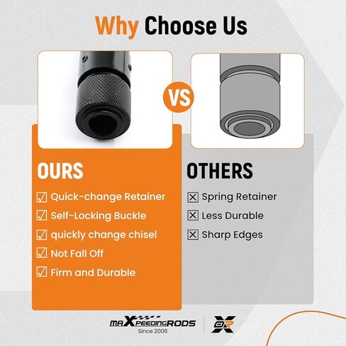 طقم مطرقة هوائية maxpeedingrods، 25 قطعة مجموعة إزميل قطعة مطرقة هوائية متعددة الوظائف، مطرقة هوائية للتغيير السريع 2100 نبضة في الدقيقة مع رؤوس مجرفة، مجموعة فاصل مفصل كروي، لقم مطرقة هوائية in Kuwait
