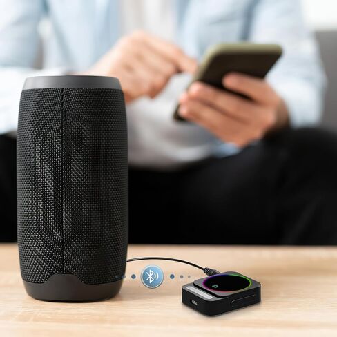 Bluetooth 5.3 Receiver, Aux Bluetooth Adapter for Car, Dual Device Connection, Suitable for Cars, Speakers, Stereo Systems and Headphones in Saudi Arabia