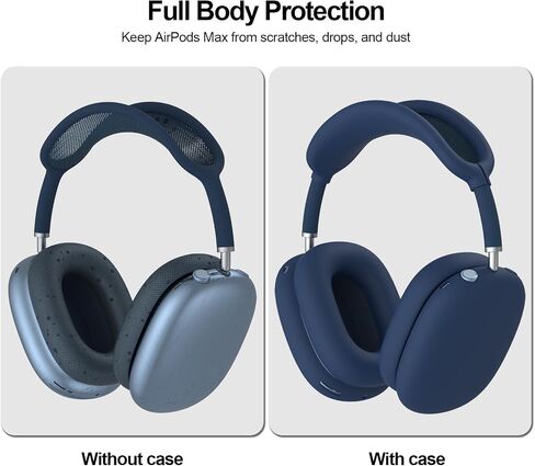 Silicone Case Cover for AirPods Max Headphones, Anti-Scratch Ear Pad Case Cover/Ear Cups Cover/Headband Cover for AirPods Max, Soft Sweat-Proof Silicone Protector Accessories for Apple AirPods Max in Saudi Arabia