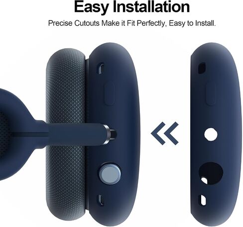 Silicone Case Cover for AirPods Max Headphones, Anti-Scratch Ear Pad Case Cover/Ear Cups Cover/Headband Cover for AirPods Max, Soft Sweat-Proof Silicone Protector Accessories for Apple AirPods Max in Saudi Arabia
