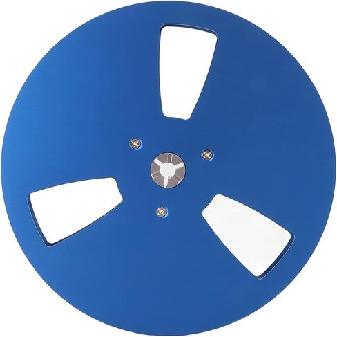 Empty Take up Reel, 1/4 7 Inch 3 Hole Tape Reel, Opening Aluminum Alloy Universal Reel Replacement Machine Part Opener Empty Plate, for Reel to Reel, for TEAC (Blue) in Saudi Arabia