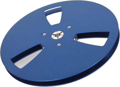 Empty Take up Reel, 1/4 7 Inch 3 Hole Tape Reel, Opening Aluminum Alloy Universal Reel Replacement Machine Part Opener Empty Plate, for Reel to Reel, for TEAC (Blue) in Saudi Arabia