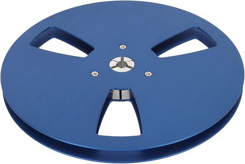 Empty Take up Reel, 1/4 7 Inch 3 Hole Tape Reel, Opening Aluminum Alloy Universal Reel Replacement Machine Part Opener Empty Plate, for Reel to Reel, for TEAC (Blue) in Saudi Arabia