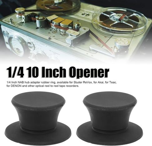 1 Pair 1/4 Inch Nab Hub, Reel to Reel Tape Nab Hub Adapter Rubber Ring, for Studer, for Akai, for Teac, for in Saudi Arabia