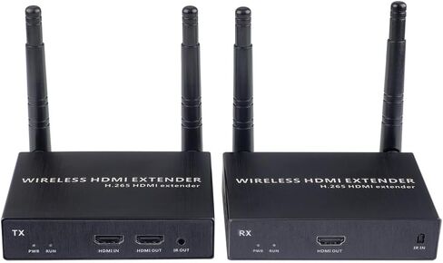 EXVIST 100M 4K@FPS HDMI Wireless Extender Transmitter Receiver W/HDMI Loop-Out, Up to 328ft, IR Support, Suitable for Transmitting Video from Laptop, PC, YouTube, PS4 to HDTV or Projector in Saudi Arabia
