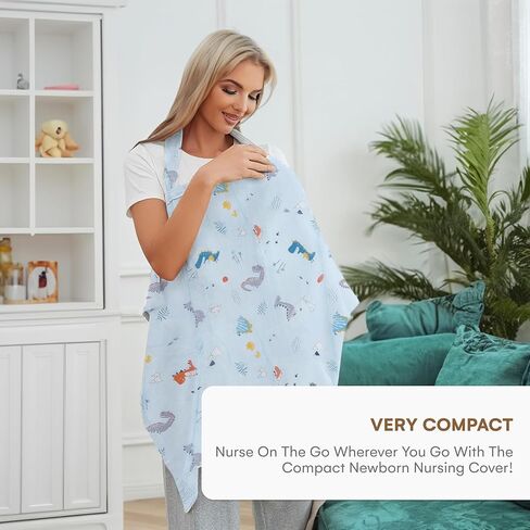 Childlike Behavior Baby Nursing Cover & Nursing Poncho - White Breast Feeding Cover - Breathable Nursing Cover for Breastfeeding - Nursing Cover - Privacy Breastfeeding Cover for Baby in Saudi Arabia
