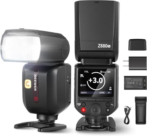 NEEWER Z880-S 2.4G 76Ws TTL Camera Flash Speedlite Compatible with Sony, Upgraded UI, Adjustable Modeling Lamp, TTL/M Quick Switch TCM Key, 1/8000s HSS 7.4V/2600mAh Battery 480 Full Power Flash in Saudi Arabia