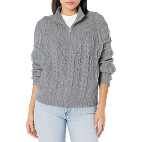 Lucky Brand Women's Half-Zip Cable Sweater