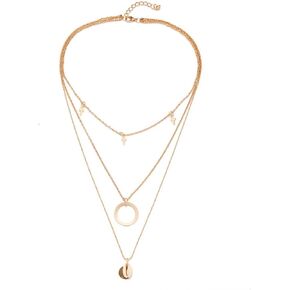 COLORFUL BLING White Puka Shell with Boho Star Necklace Coin Neck Chain Choker Pendant, Mermaid Half Transparent Shell Earring, Hawaiian Style Clam Chip Surfer Necklace