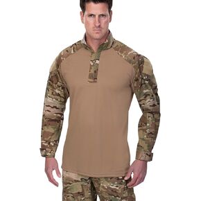 Vertx Men's Recon Combat Shirt Long Sleeve, Breathable Tactical Top Mini Rip-Stop Fabric, with Quarter Zip, Bicep Pockets in Kuwait