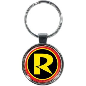 Ata-Boy DC Comics Robin Logo 1.5" Fob Keychain for Keys, Backpack Pulls and More, Multi