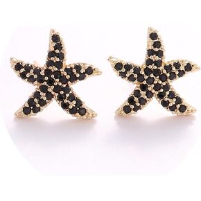 Starfish CZ Stud Earrings Cubic Zirconia Earring Studs Colorful Starfish Earrings Hypoallergenic for Women Girls in Kuwait