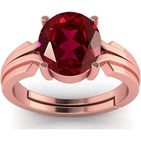 6.25 Ratti / 5.00 Carat Ruby Stone Beautiful Rose Gold Ring For Women's