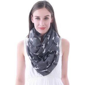 Border Collie Dog Print Women's Infinity Scarf Lightweight